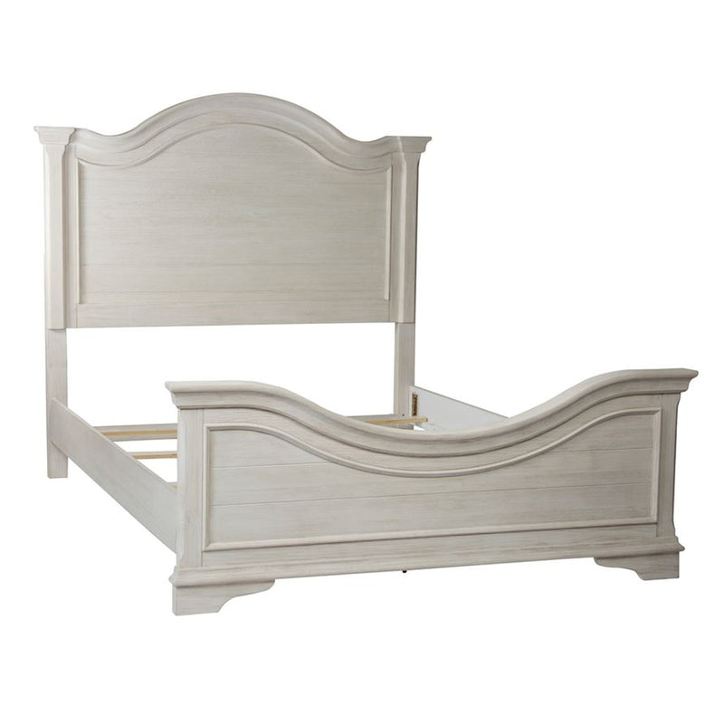 Liberty Furniture Bayside King Panel Bed in Antique White