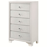 Crown Mark Furniture Lyssa 5 Drawer Chest in White image