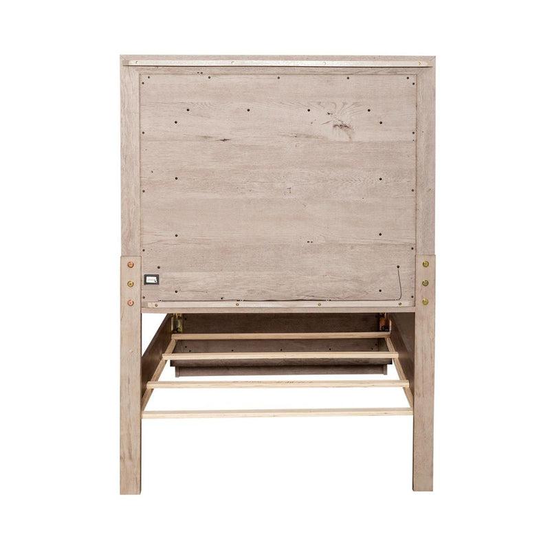 Liberty Furniture Horizons Twin Panel Bed with HB Lights in Graystone