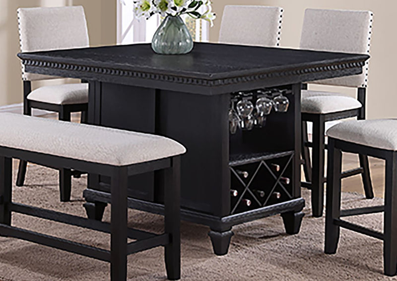Crown Mark Furniture Regent Counter Height Table in Black image