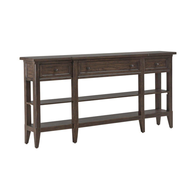 Liberty Furniture Paradise Valley Hall Console Table in Saddle Brown EST SHIP TIME APPX 4 WEEKS image