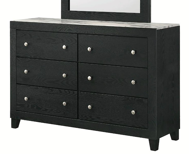Crown Mark Furniture Cadence 6 Drawer Dresser in Black image