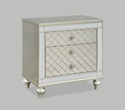 Crown Mark Furniture Cristian 2 Drawer Nightstand in Beige image