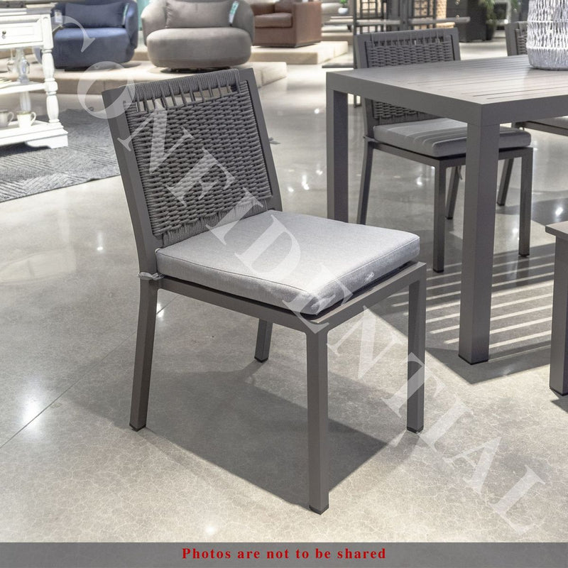 Liberty Furniture Plantation Key Outdoor Panel Back Side Chair (Set of 2) in Granite