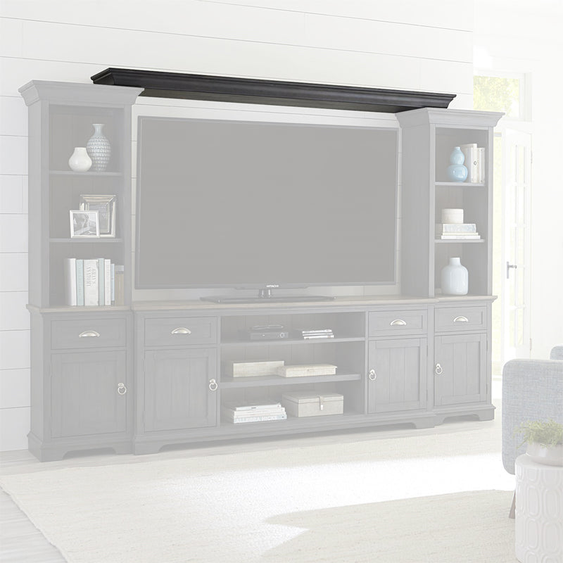 Liberty Furniture Ocean Isle Entertainment Center with Piers in Slate with Weathered Pine