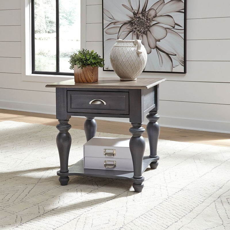 Liberty Furniture Ocean Isle End Table in Slate