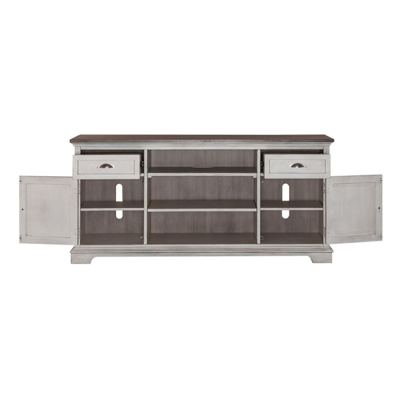 Liberty Furniture Ocean Isle 64 Inch Entertainment TV Stand in Antique White