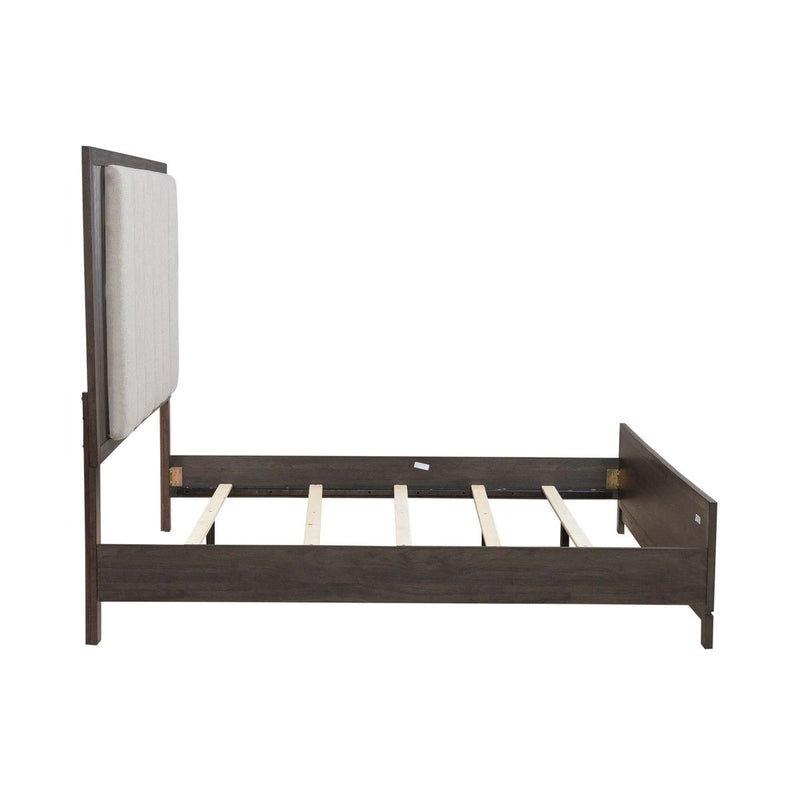 Liberty Furniture Modern Edge King Upholstered Bed in Caffe