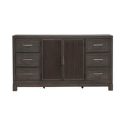Liberty Furniture Modern Edge 2 Door 6 Drawer Dresser in Caffe image