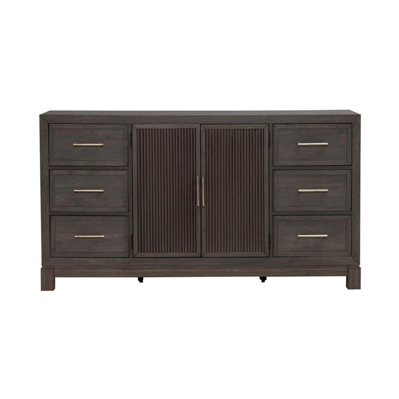 Liberty Furniture Modern Edge 2 Door 6 Drawer Dresser in Caffe image