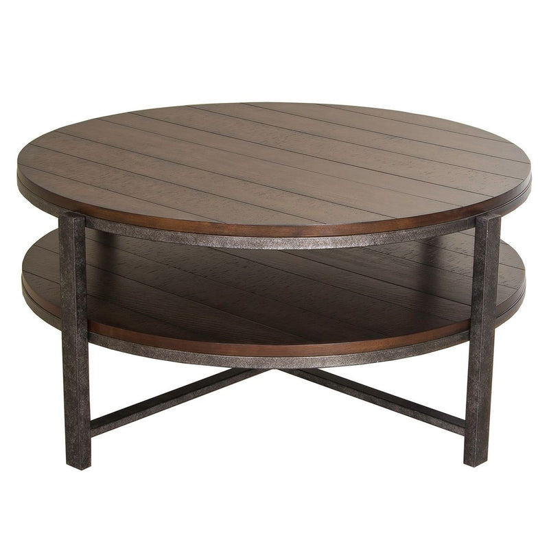 Liberty Breckinridge Round Cocktail Table in Mahogany