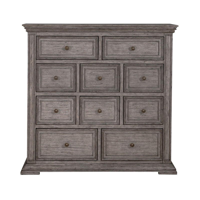 Liberty Furniture Big Valley 10 Drawer Chesser in Graystone