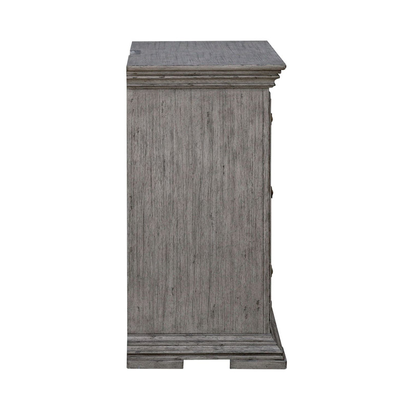 Liberty Furniture Big Valley Bedside Chest with Charging Station in Graystone