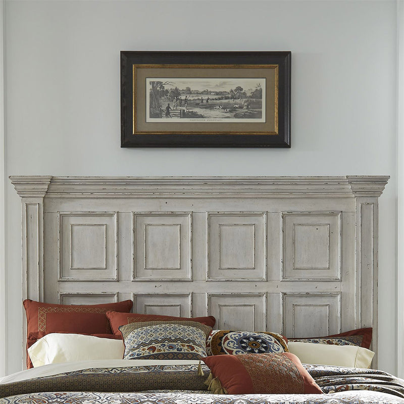 Liberty Furniture Big Valley Cal King Panel Bed in Whitestone