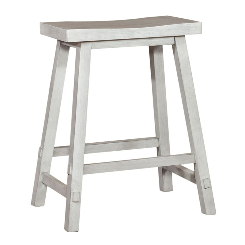 Liberty Furniture Creations II 30 Inch Sawhorse Barstool in White (Set of 2)