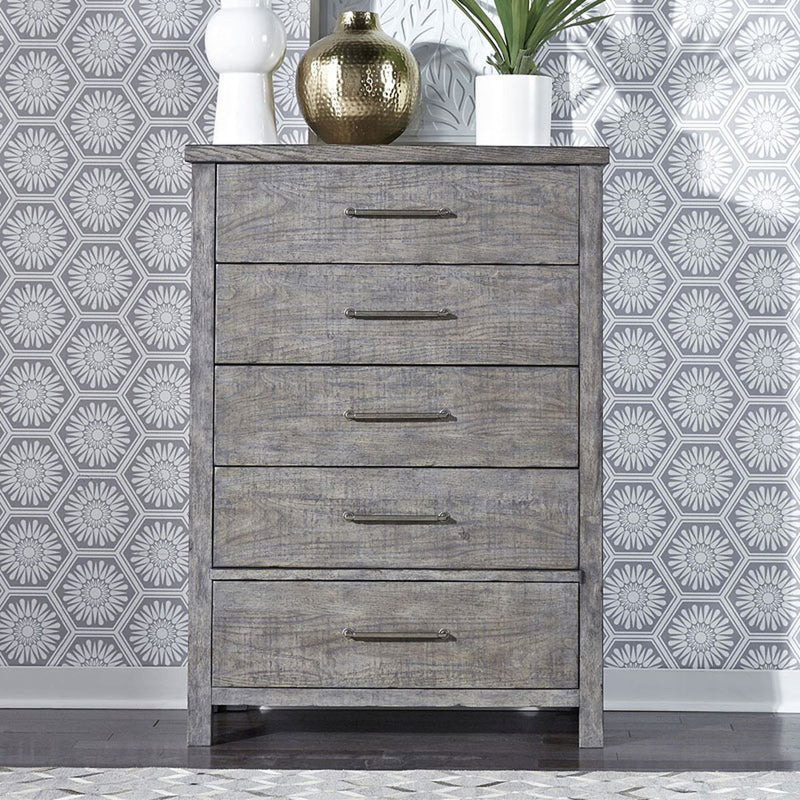 Liberty Furniture Modern Farmhouse Drawer Chest in Dusty Charcoal