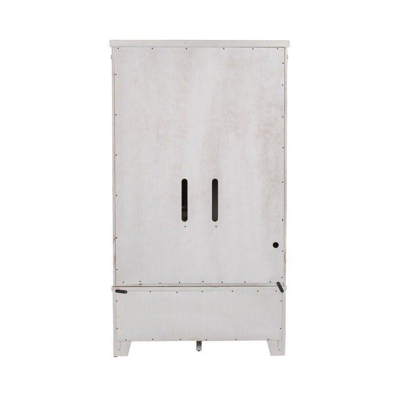 Liberty Modern Farmhouse Armoire in White