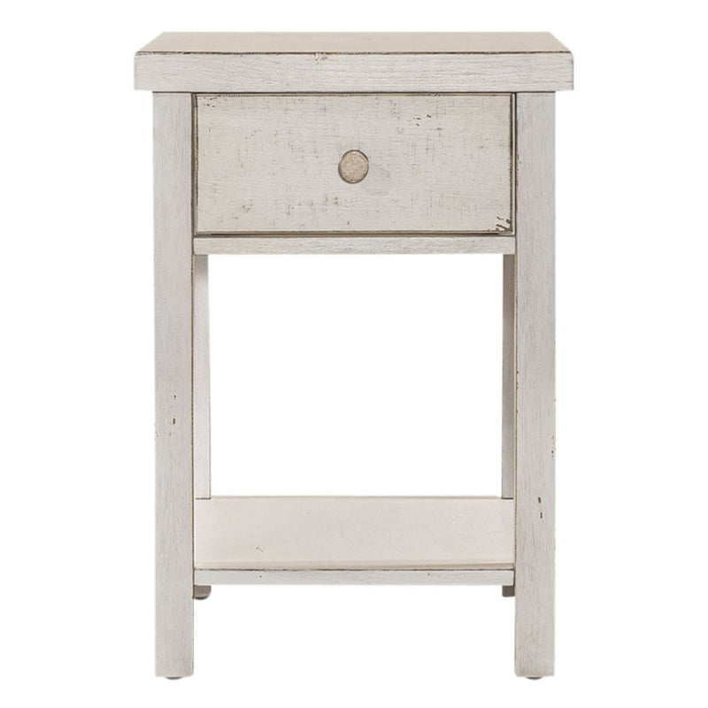 Liberty Furniture Modern Farmhouse Chair Side Table in White image