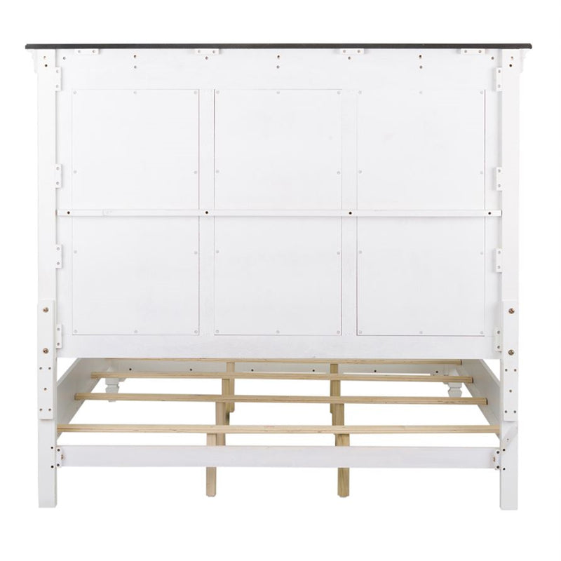 Liberty Furniture Allyson Park King Panel Bed in Wirebrushed White