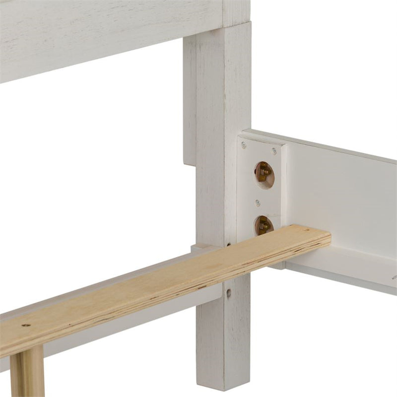 Liberty Furniture Allyson Park King Panel Bed in Wirebrushed White