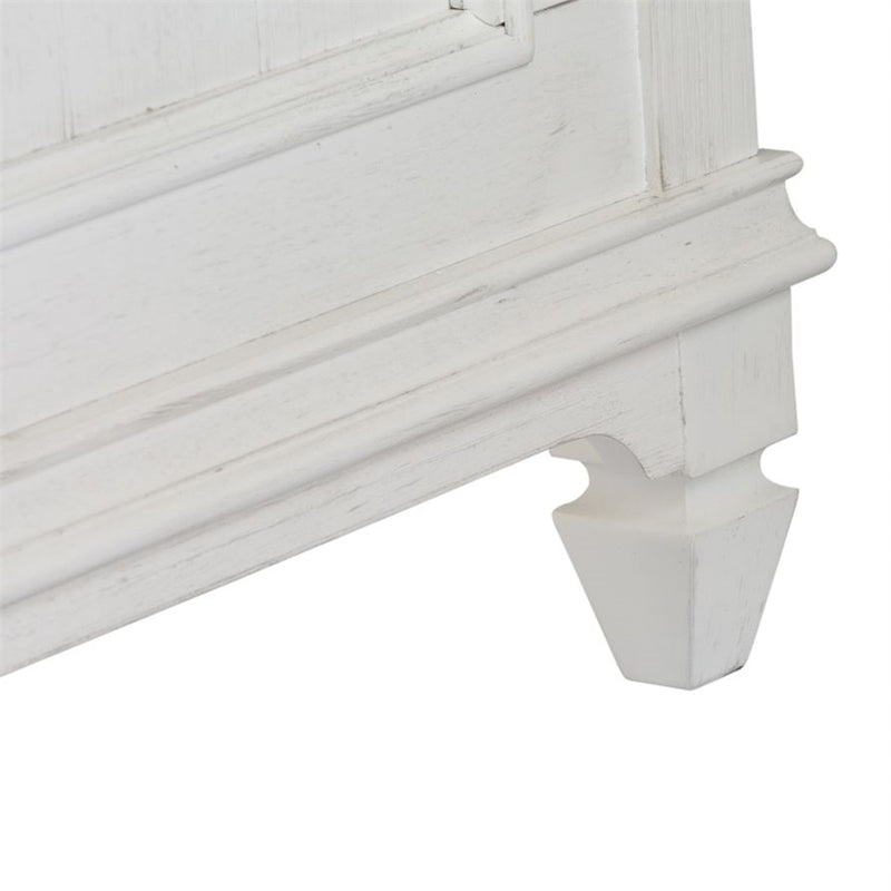 Liberty Furniture Allyson Park Cal King Panel Bed in Wirebrushed White