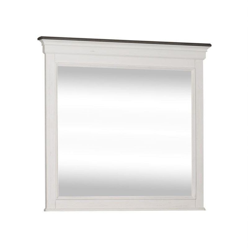 Liberty Furniture Allyson Park Mirror in Wirebrushed White