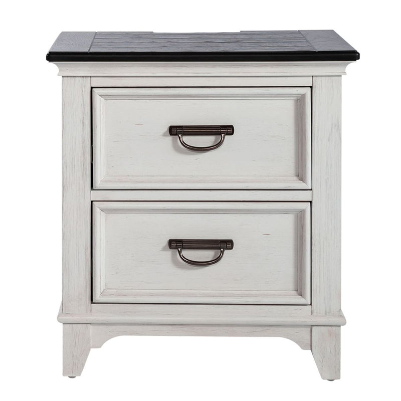 Liberty Furniture Allyson Park 2 Drawer Nightstand with Charging Station in White image
