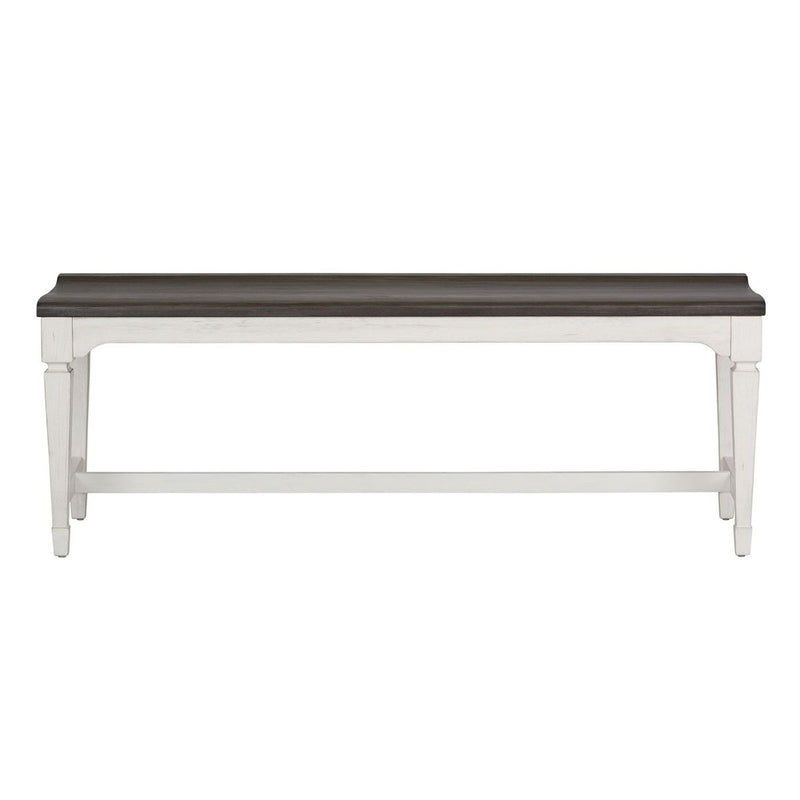 Liberty Furniture Allyson Park Wood Seat Bench in Wirebrushed White