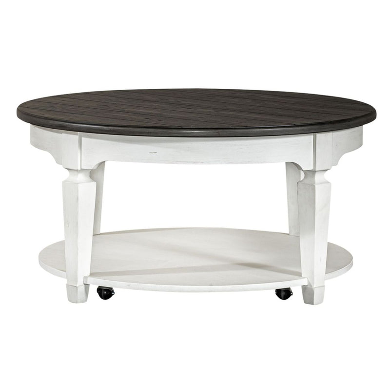 Liberty Furniture Allyson Park Round Cocktail Table in White image
