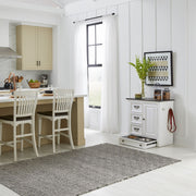 Liberty Furniture Allyson Park Pet Feeder in Wirebrushed White with Charcoal Top EST SHIP TIME APPX 4 WEEKS image