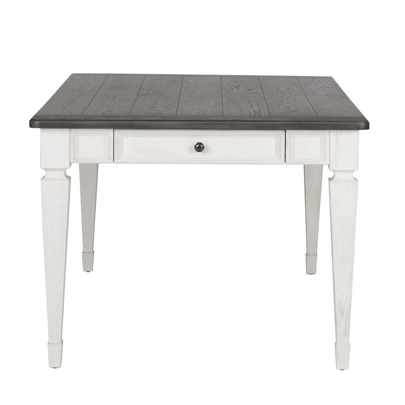 Liberty Furniture Allyson Park Rectangular Leg Table in White with Charcoal