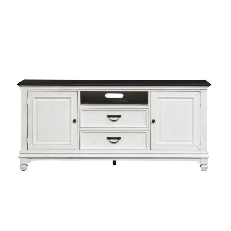 Liberty Furniture Allyson Park 66 Inch TV Console in Wirebrushed White image