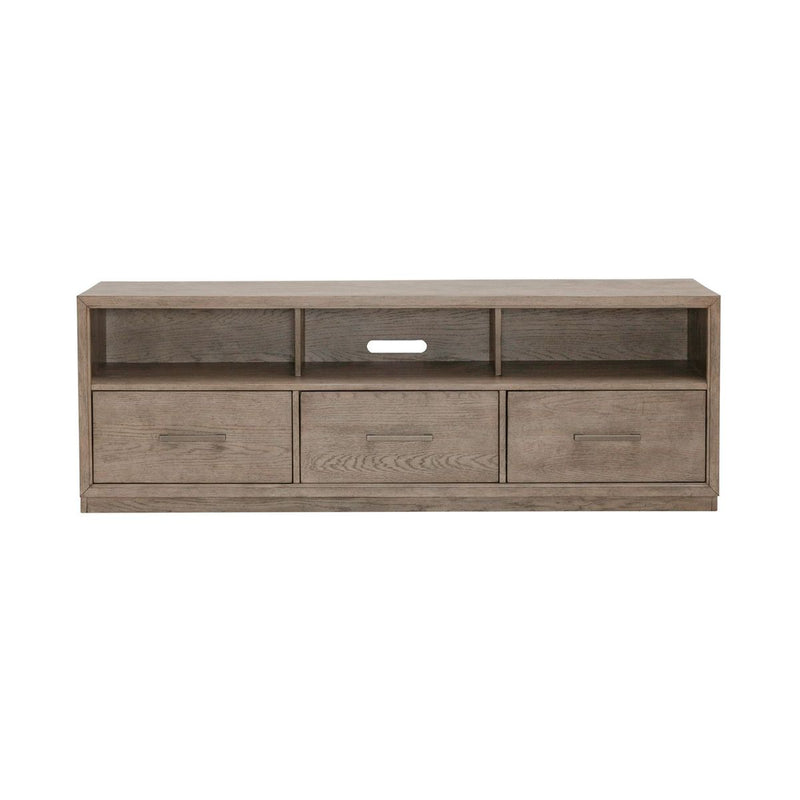 Liberty Furniture City Scape Entertainment TV Console in Burnished Beige