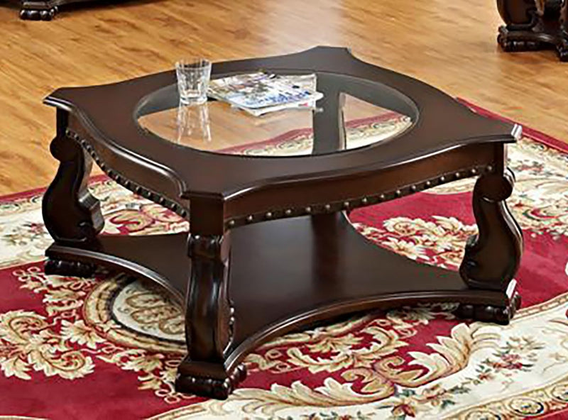 Crown Mark Furniture Madison Wood Coffee Table in Brown image
