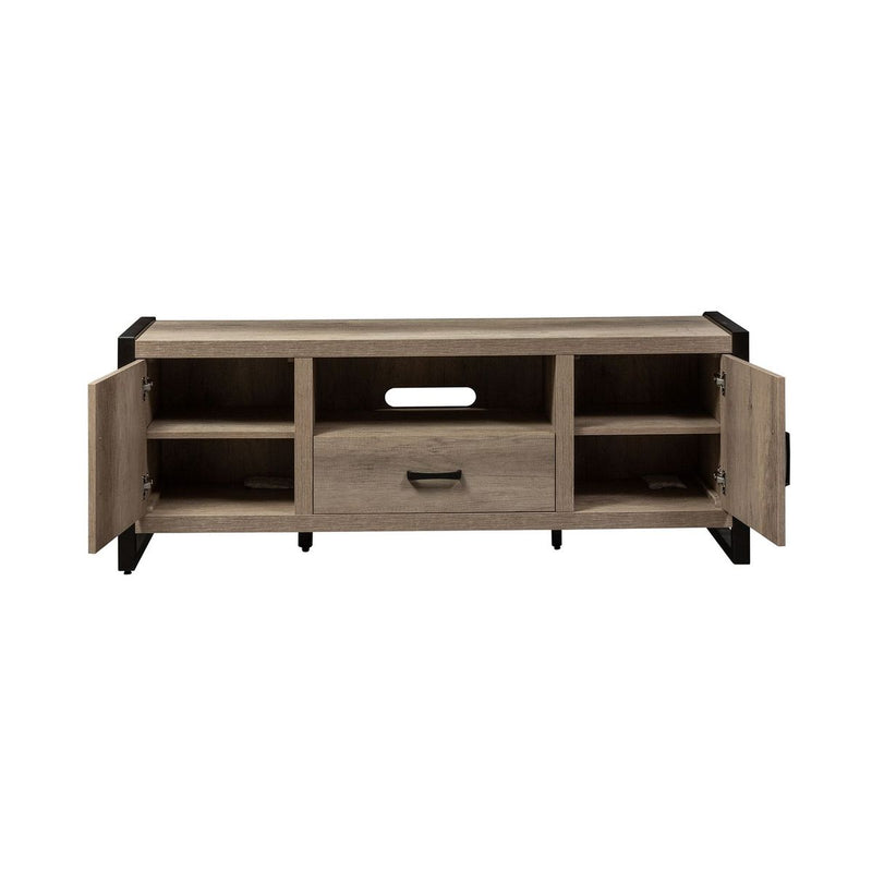 Liberty Furniture Sun Valley 64 Inch TV Console w/ Faux Metal in Sandstone