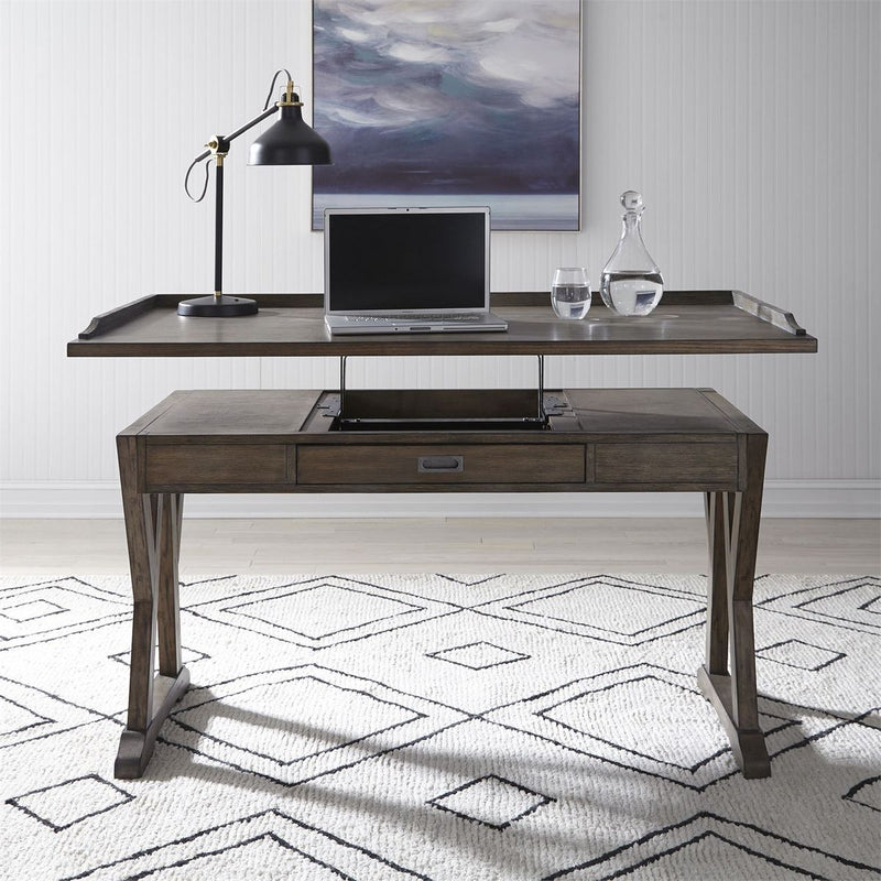 Liberty Stone Brook Lift Top Writing Desk in Rustic Saddle