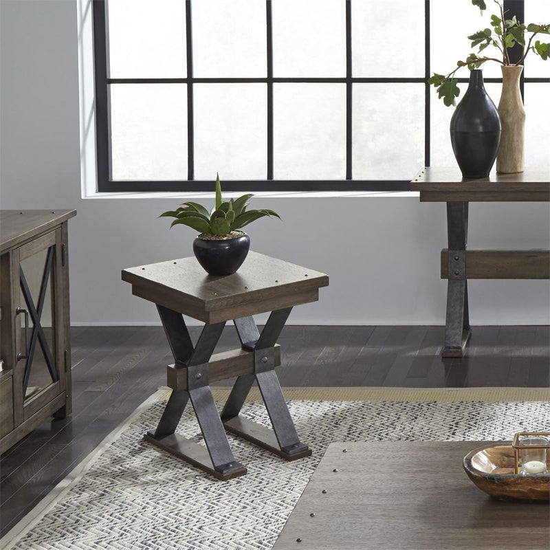 Liberty Sonoma Road Chair Side Table in Weathered Beaten Bark