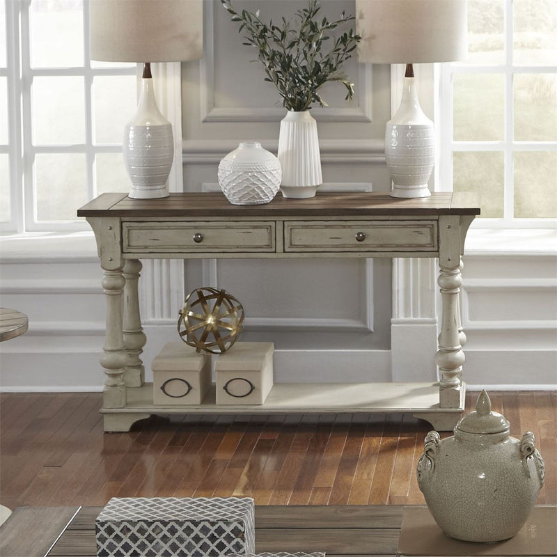 Liberty Morgan Creek Sofa Table in Antique White