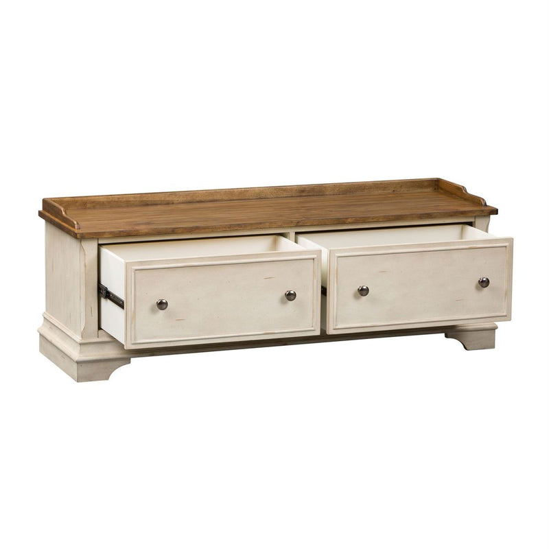 Liberty Morgan Creek Storage Hall Bench in Antique White
