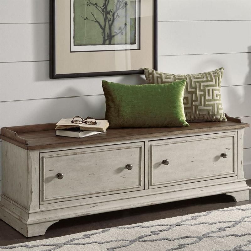 Liberty Morgan Creek Storage Hall Bench in Antique White