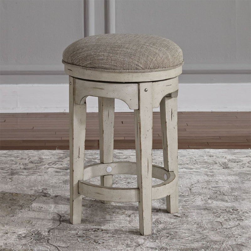 Liberty Morgan Creek Console Swivel Stool in Antique White