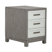 Liberty Furniture Palmetto Heights 3 Drawer Chairside Table in Shell White & Driftwood image