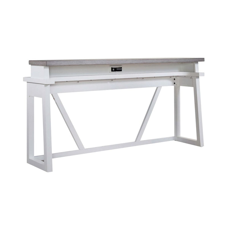 Liberty Furniture Palmetto Heights Console Bar Table in Shell White & Driftwood image