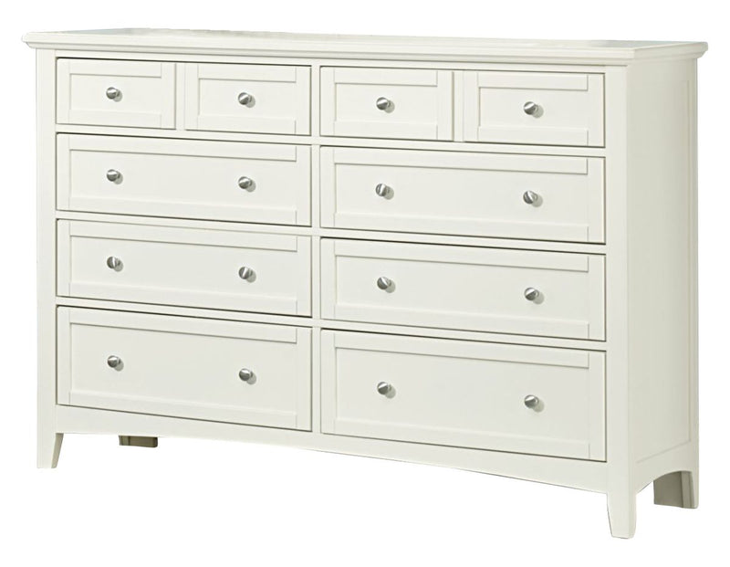 Vaughan-Basset Bonanza 8-Drawer Triple Dresser in White