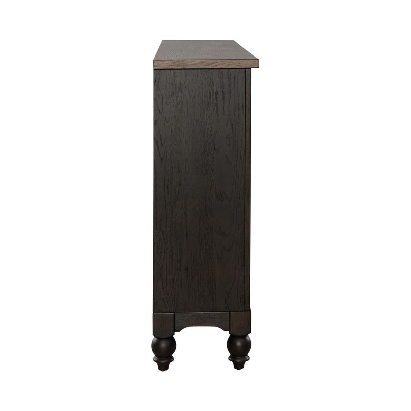 Liberty Furniture Americana Farmhouse Hall Buffet in Dusty Taupe & Black