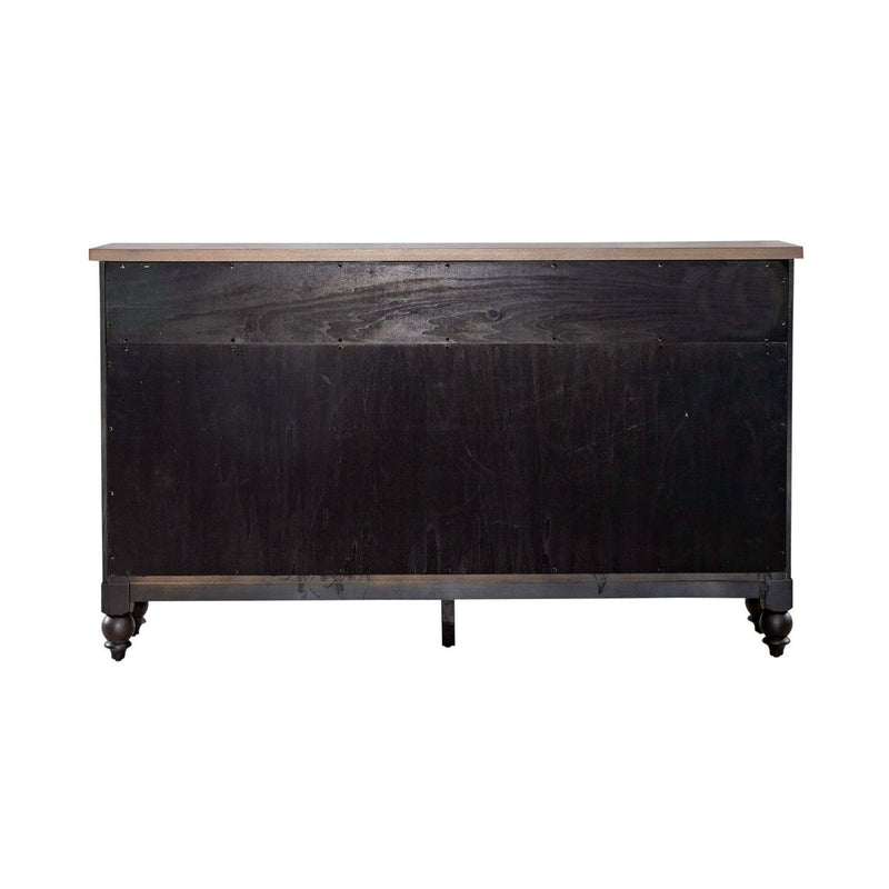 Liberty Furniture Americana Farmhouse Hall Buffet in Dusty Taupe & Black