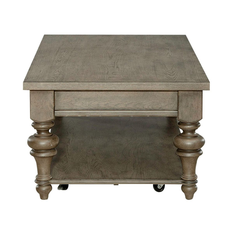 Liberty Furniture Americana Farmhouse Rectangular Cocktail Table in Dusty Taupe