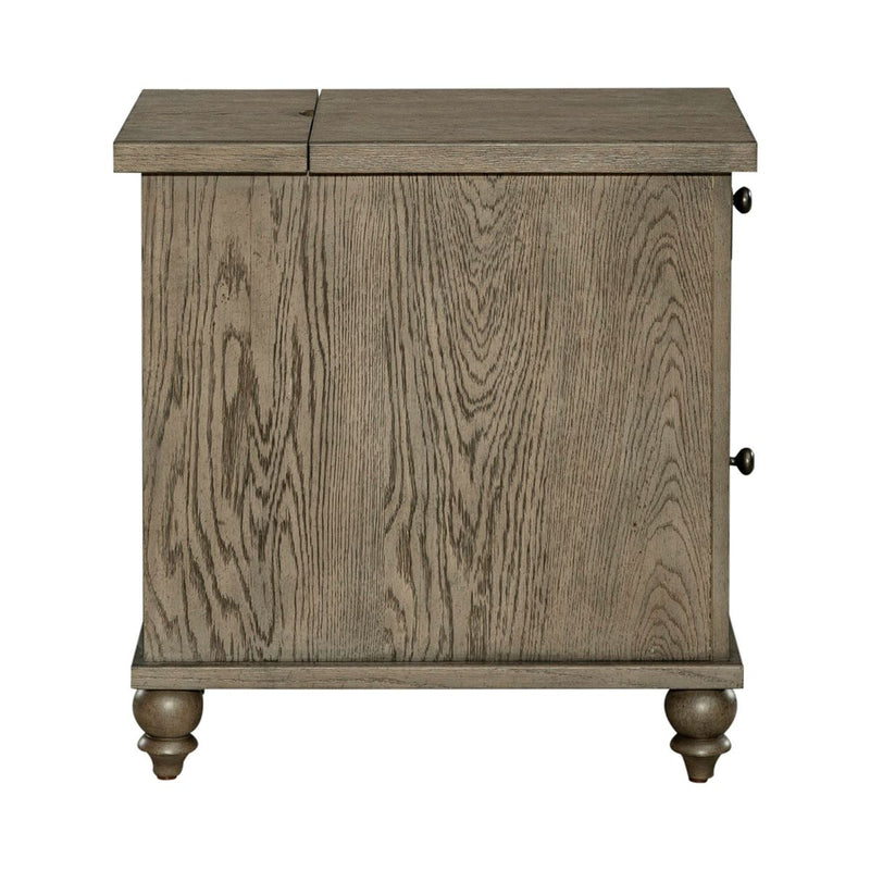 Liberty Furniture Americana Farmhouse Chair Side Table in Dusty Taupe