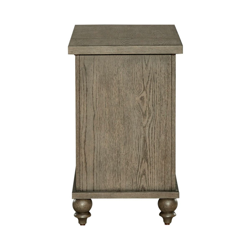 Liberty Furniture Americana Farmhouse Chair Side Table in Dusty Taupe