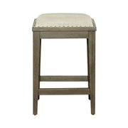 Liberty Furniture Americana Farmhouse Upholstered Console Stool in Dusty Taupe image